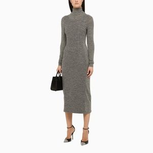 SPORTMAX NWT Double-layer grey knit dress ("Teismo") size S $695 originally